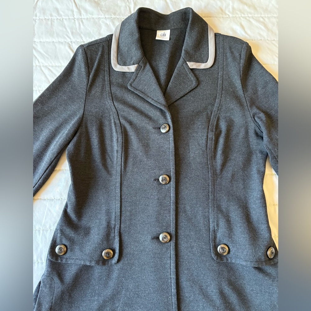 🔻$DOWN💥MoviNG sALe‼️CAbi Heather Charcoal Riding Blazer/Jacket. Sz M